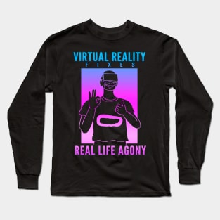 Virtual reality VR gamer developer Long Sleeve T-Shirt